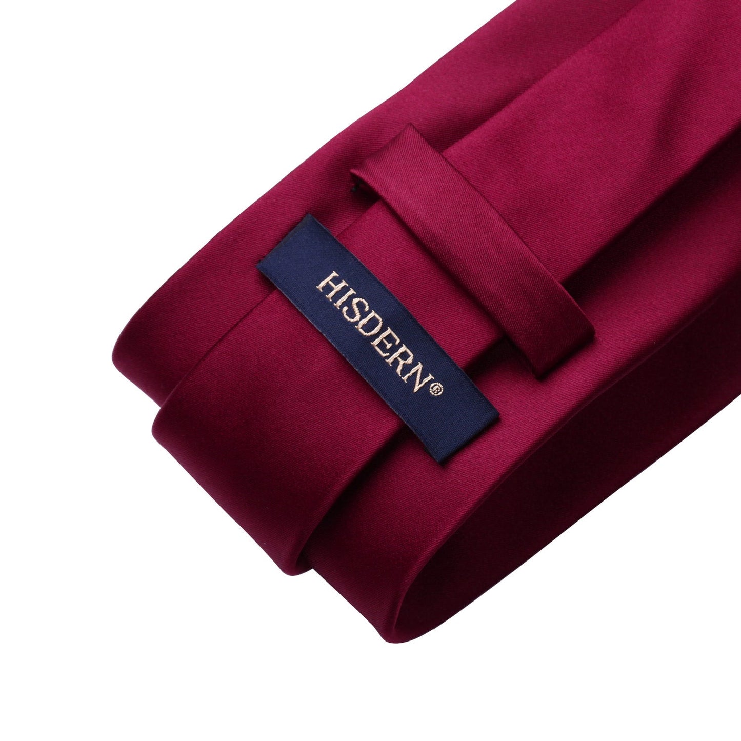 Hisdern Red Solid Men’s Tie Set for Formal & Wedding