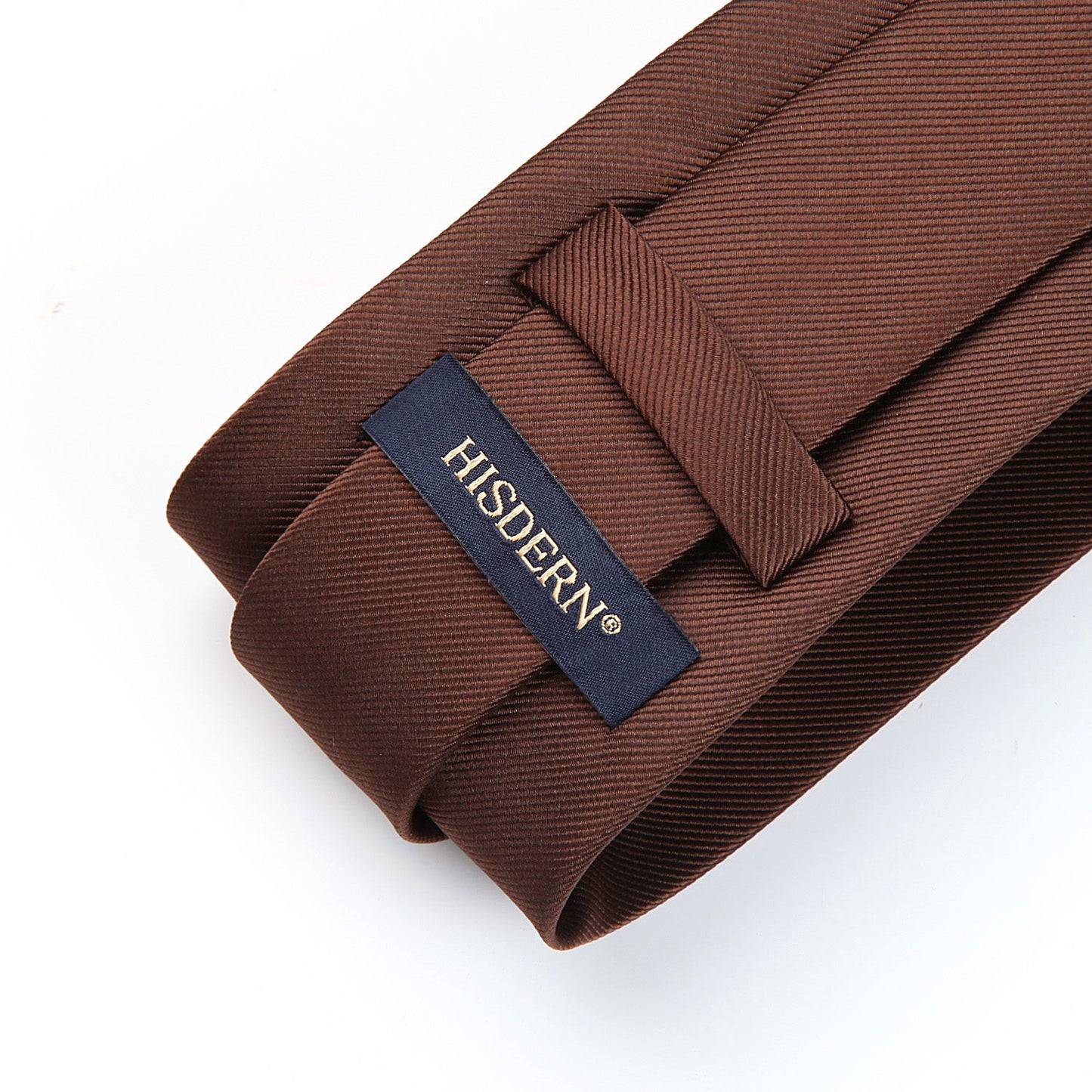 Hisdern Brown Solid Men’s Tie Set for Formal & Wedding