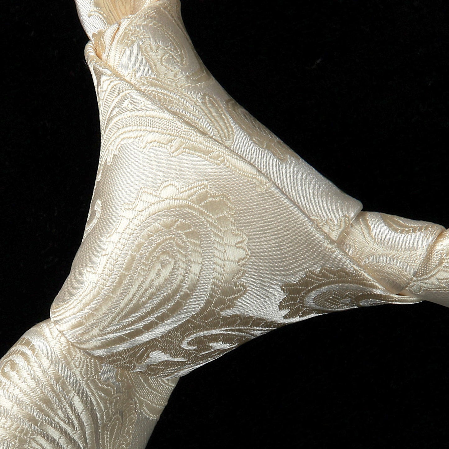 Hisdern Beige Paisley Tie Set For Groomsmen
