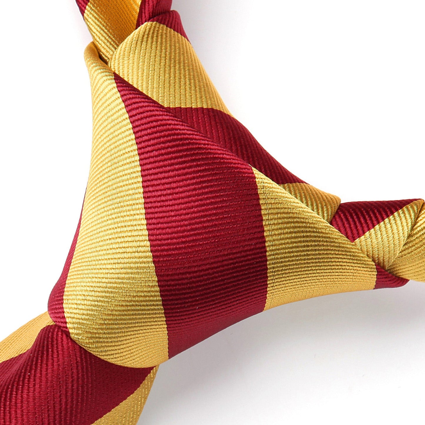 Hisdern Gold Red Striped Business Tie Set