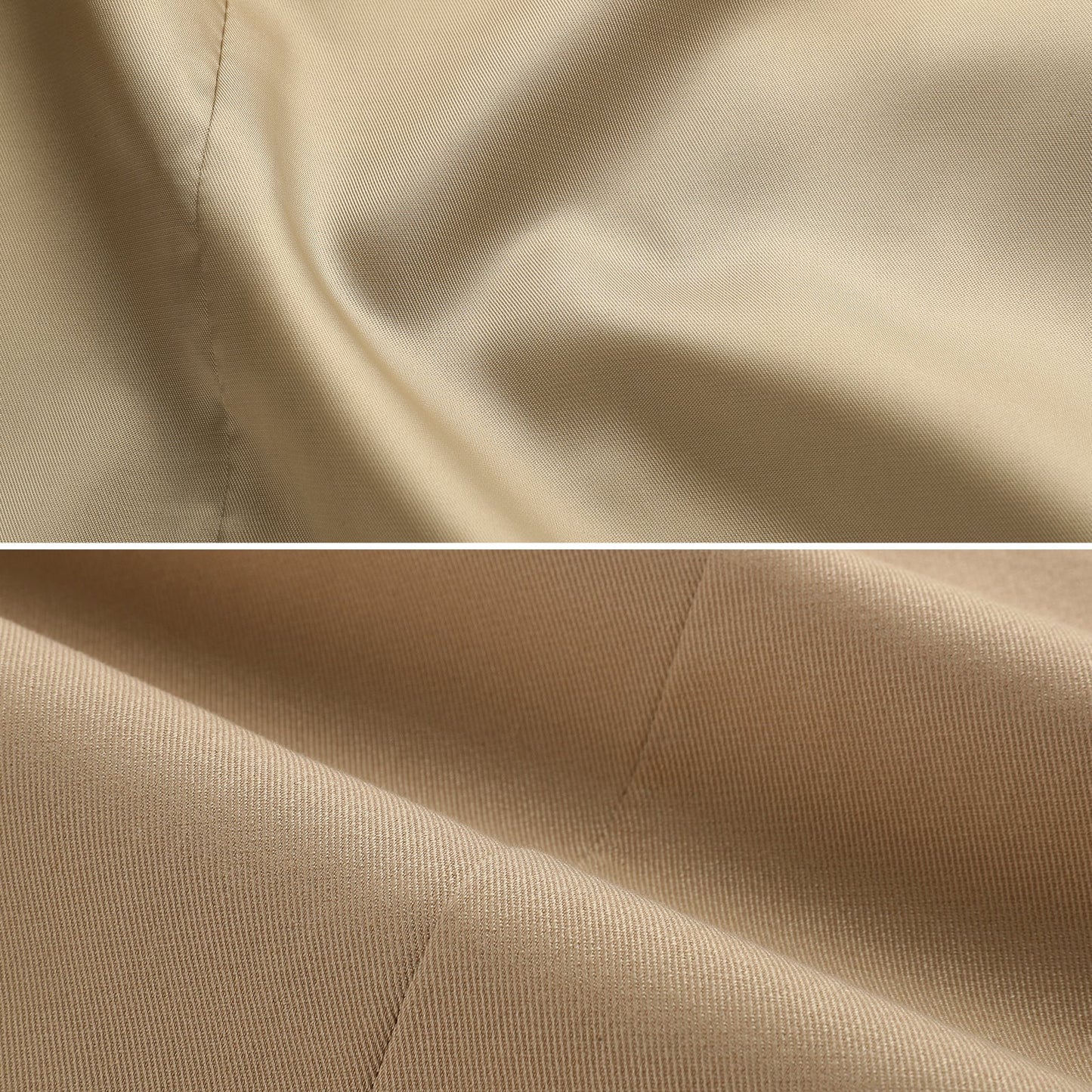 Hisdern Men's Light Khaki Satin Suit Vest Formal Wear