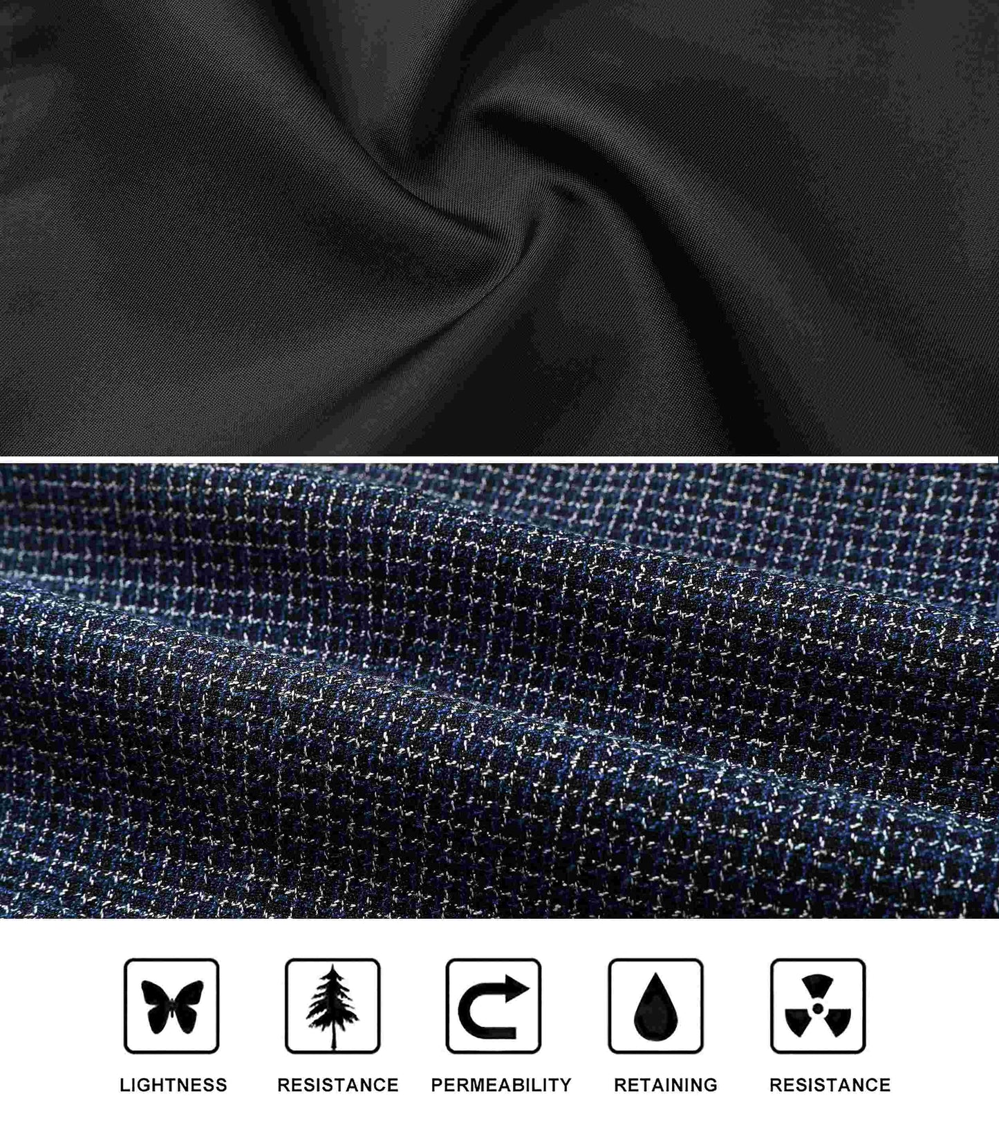 Hisdern Men's Navy Blue Plaid Wedding Vest For Skinny Guys