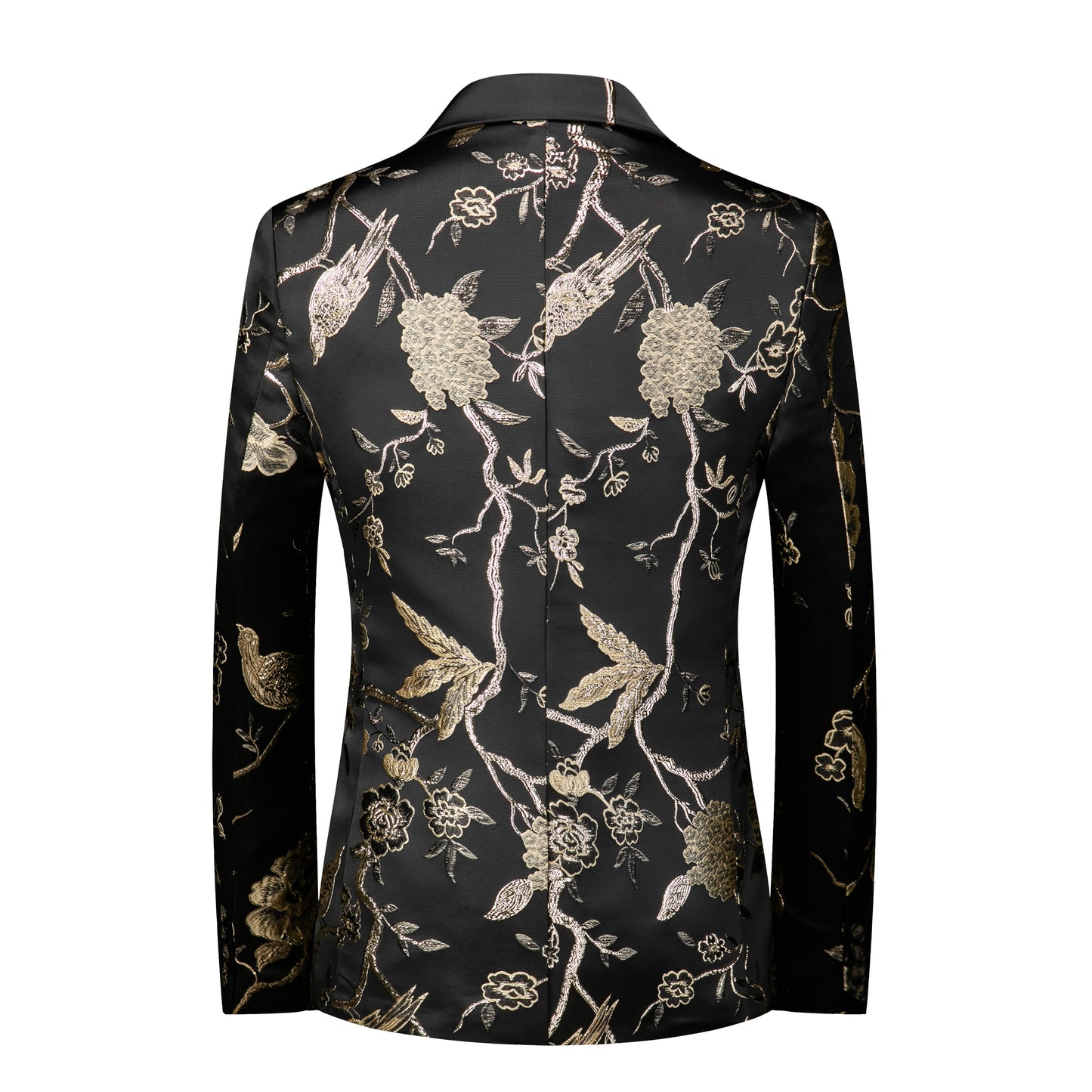 Men's Embroidered 2 Piece Suit Gold Color