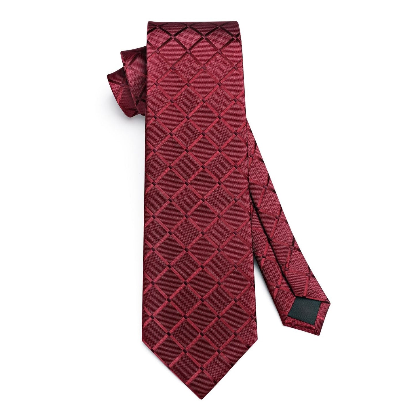 Hisdern Red Plaid Wedding Accessories Set