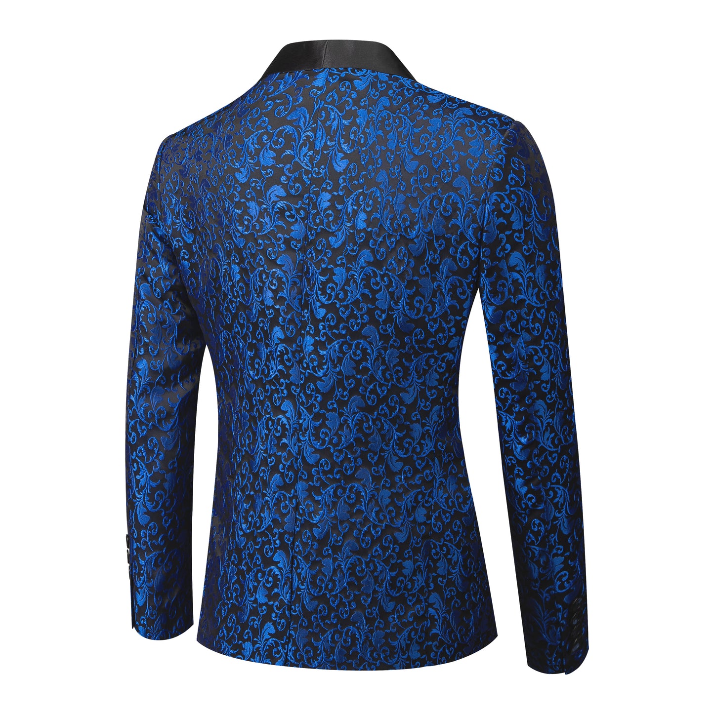 Men's 2 Piece Suits Jacquard Tuxedo Royal Blue Color
