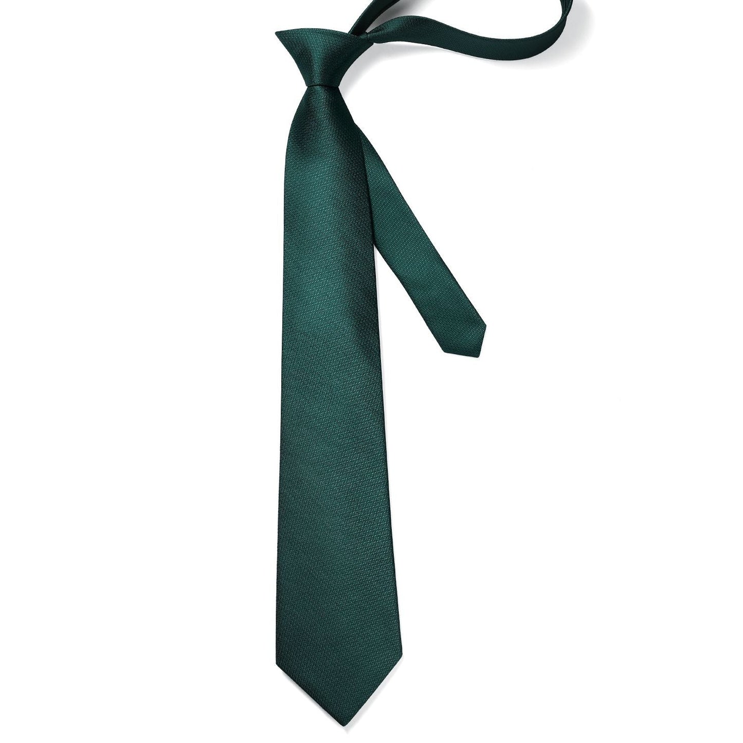 Hisdern Green Plaid Pocket Square With Matching Tie