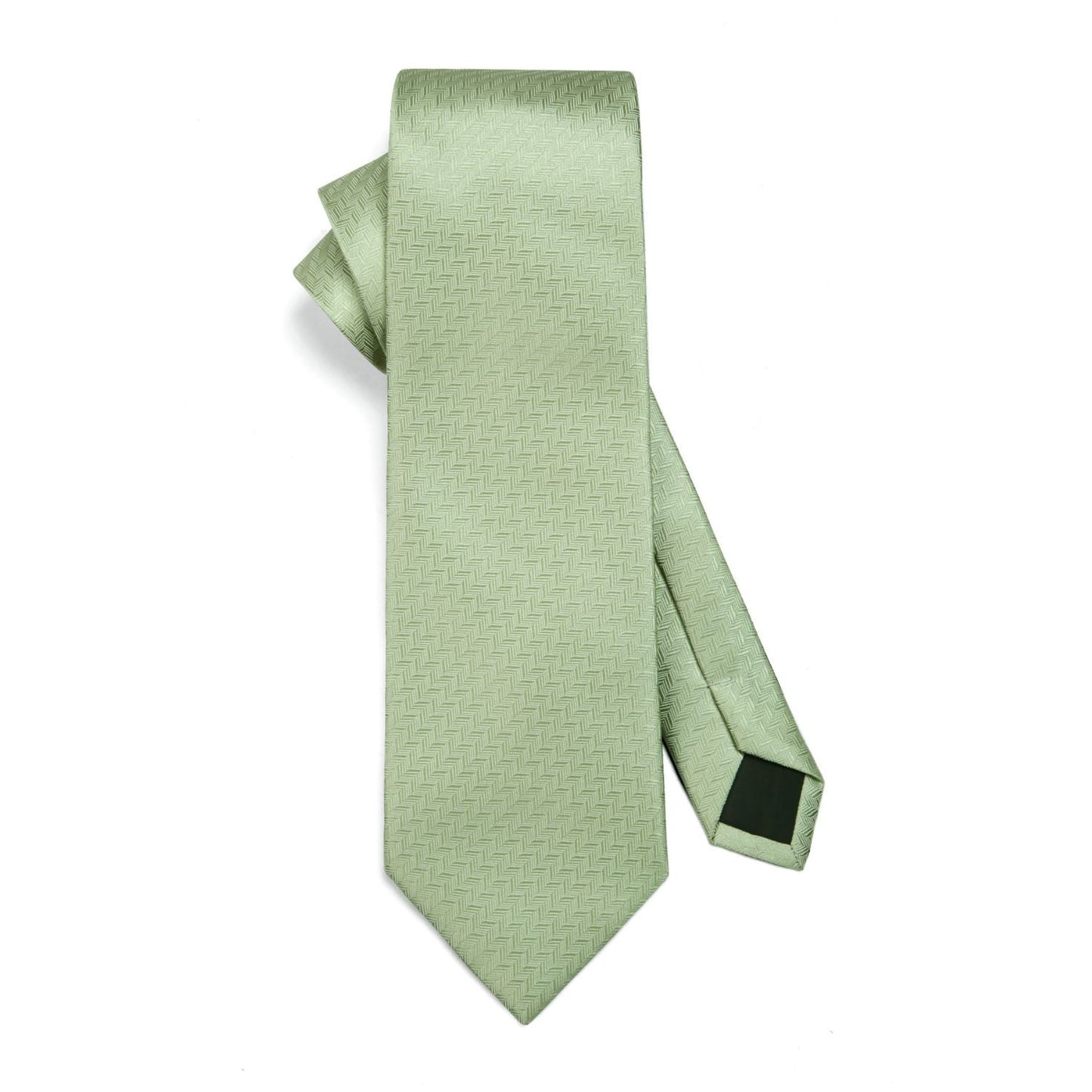 Hisdern Sage Green Houndstooth Business Tie Set