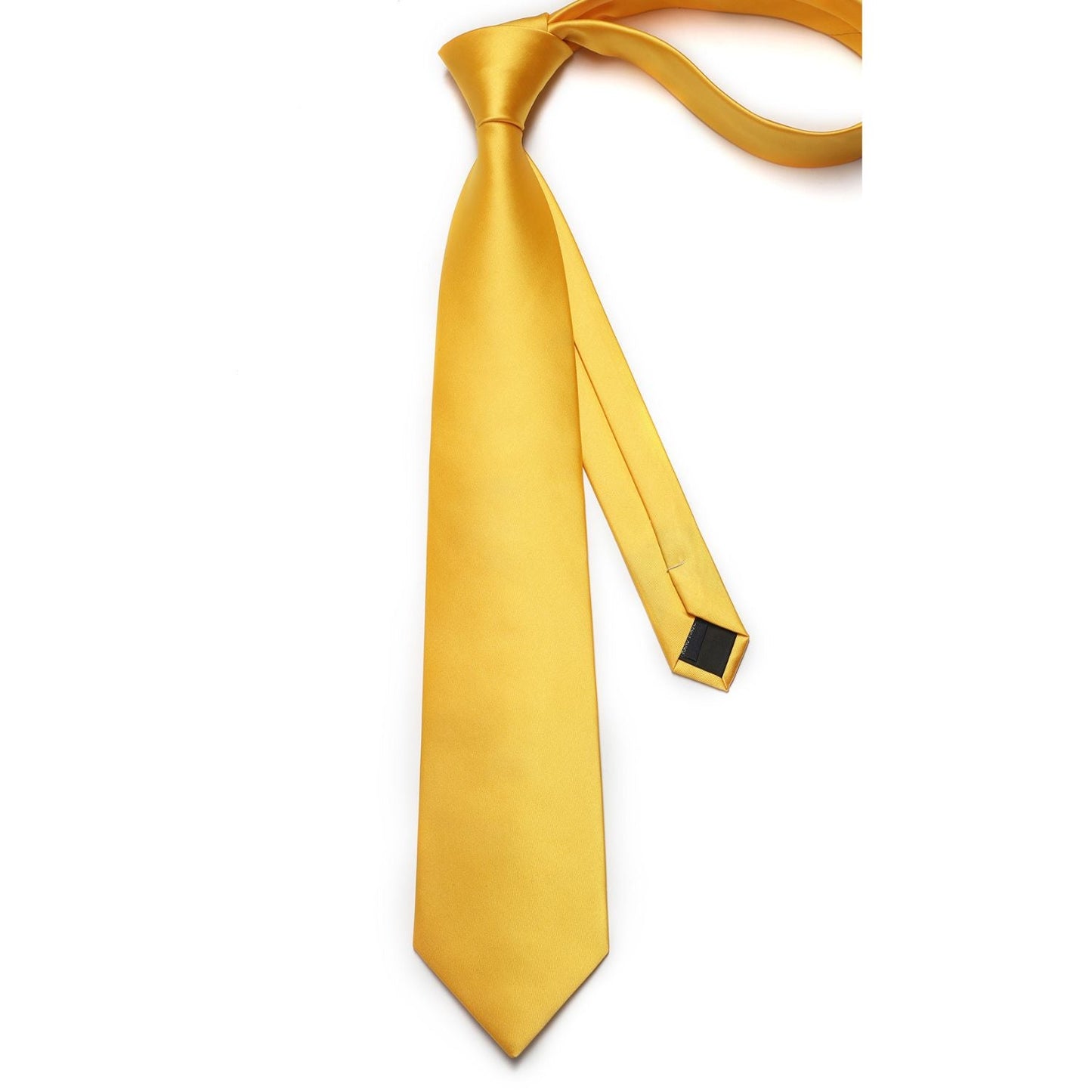 Hisdern Yellow Solid Wedding Accessories Set with Cufflinks