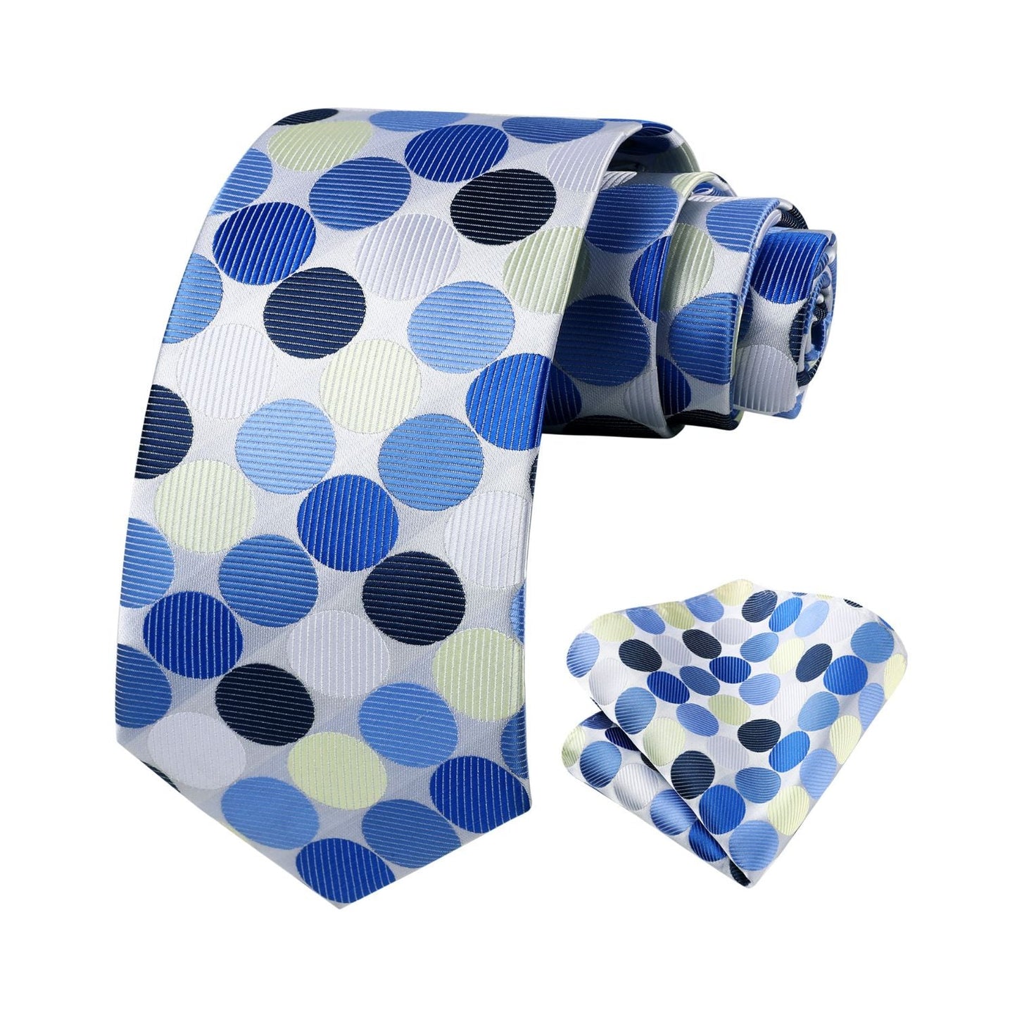 Hisdern Beige Polka Dot Tie Set For Groomsmen