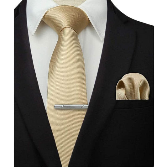 Hisdern Champagne Solid Wedding Accessories Set With Clip