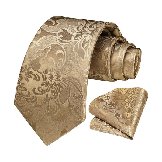Hisdern Gold Floral Wedding Accessories Set