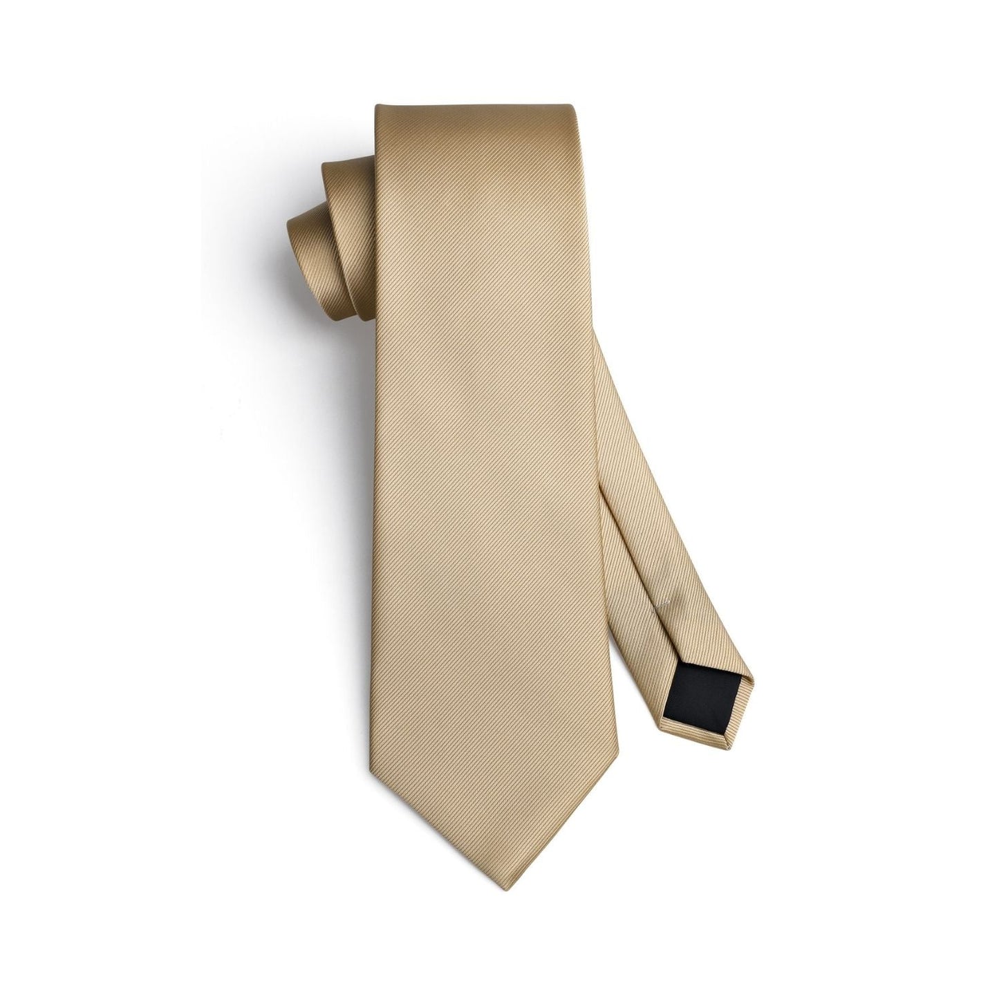 Hisdern Champagne Solid Wedding Accessories Set with Cufflinks