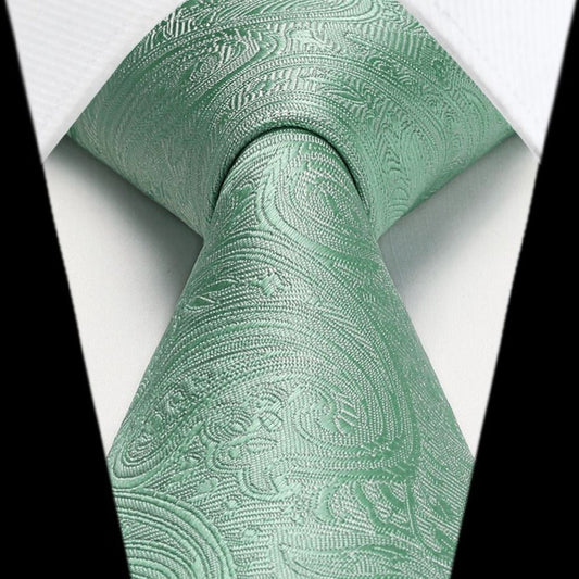 Hisdern Sage Green Paisley Set For Groomsmen