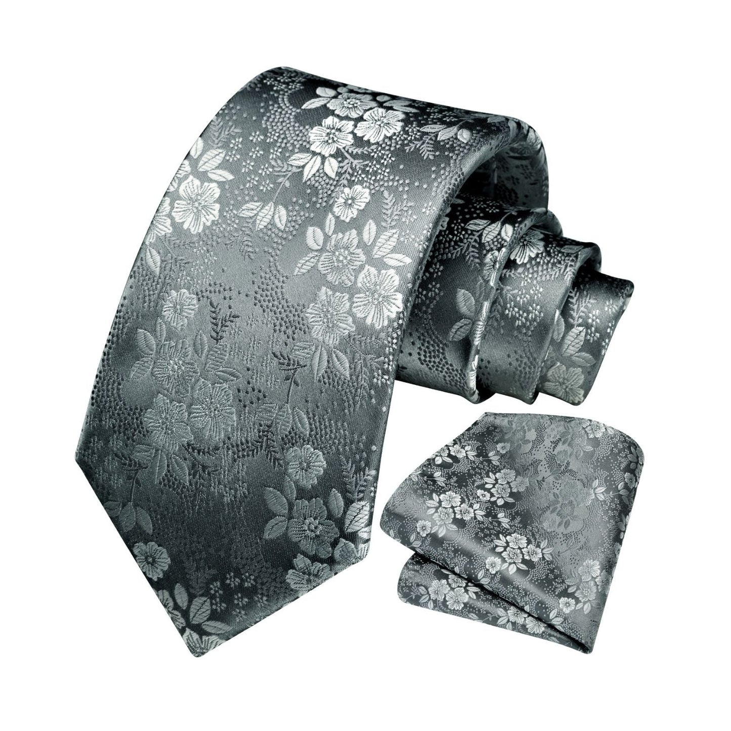 Hisdern Silver Floral Wedding Accessories Set
