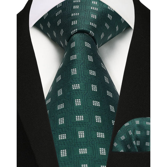 Hisdern Green Plaid Wedding Accessories Set