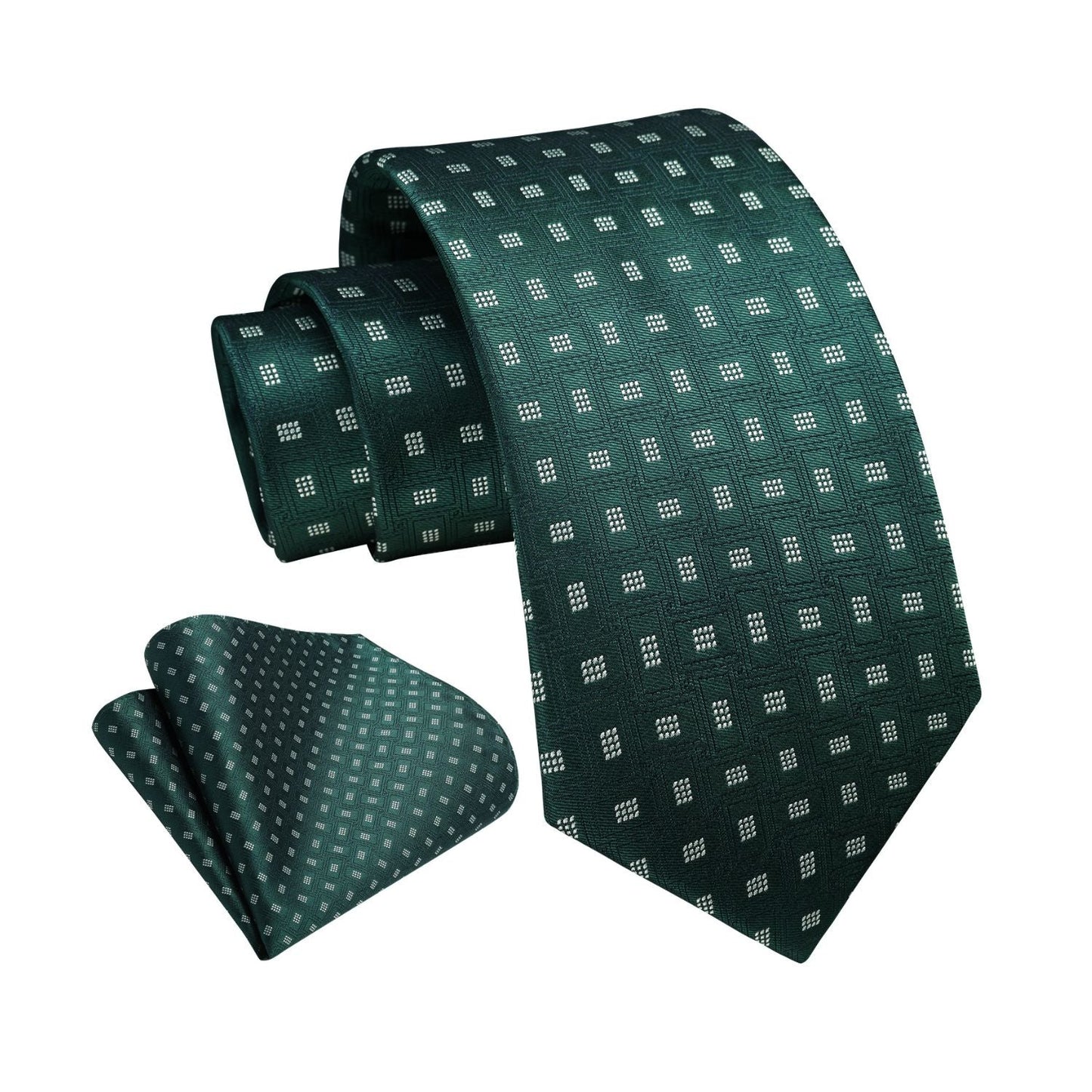 Hisdern Green Plaid Wedding Accessories Set