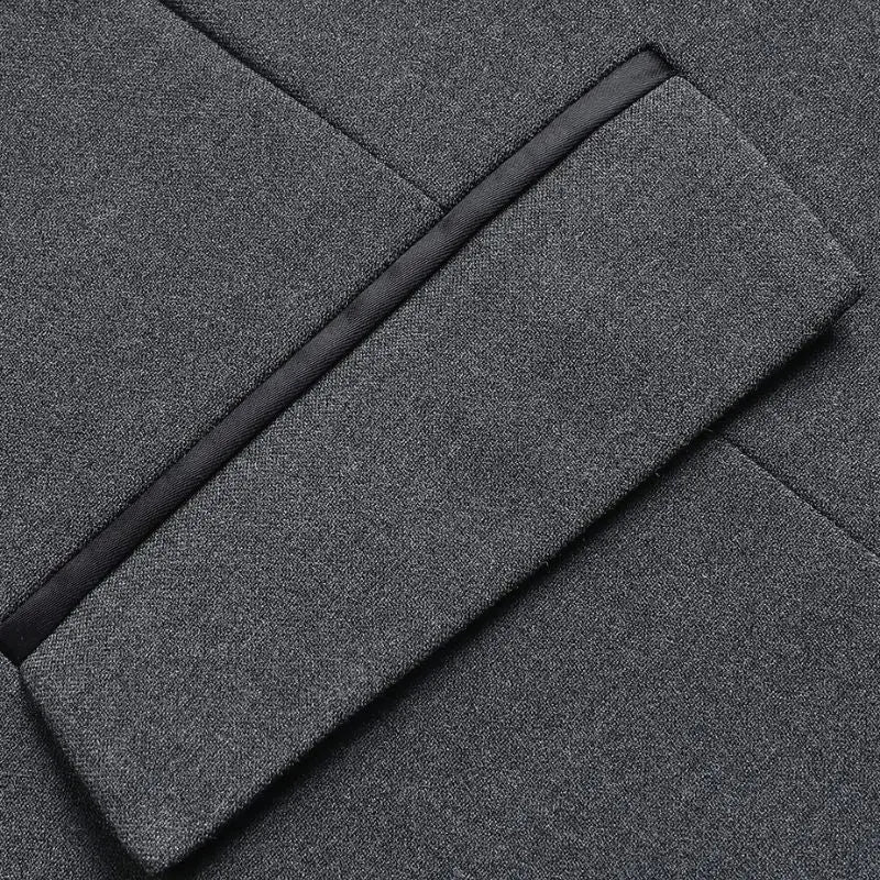 Hisdern Men's Grey Satin Suit Vest Formal Wear