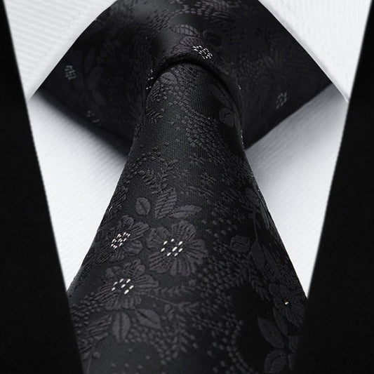 Hisdern Black Floral Wedding Accessories Set