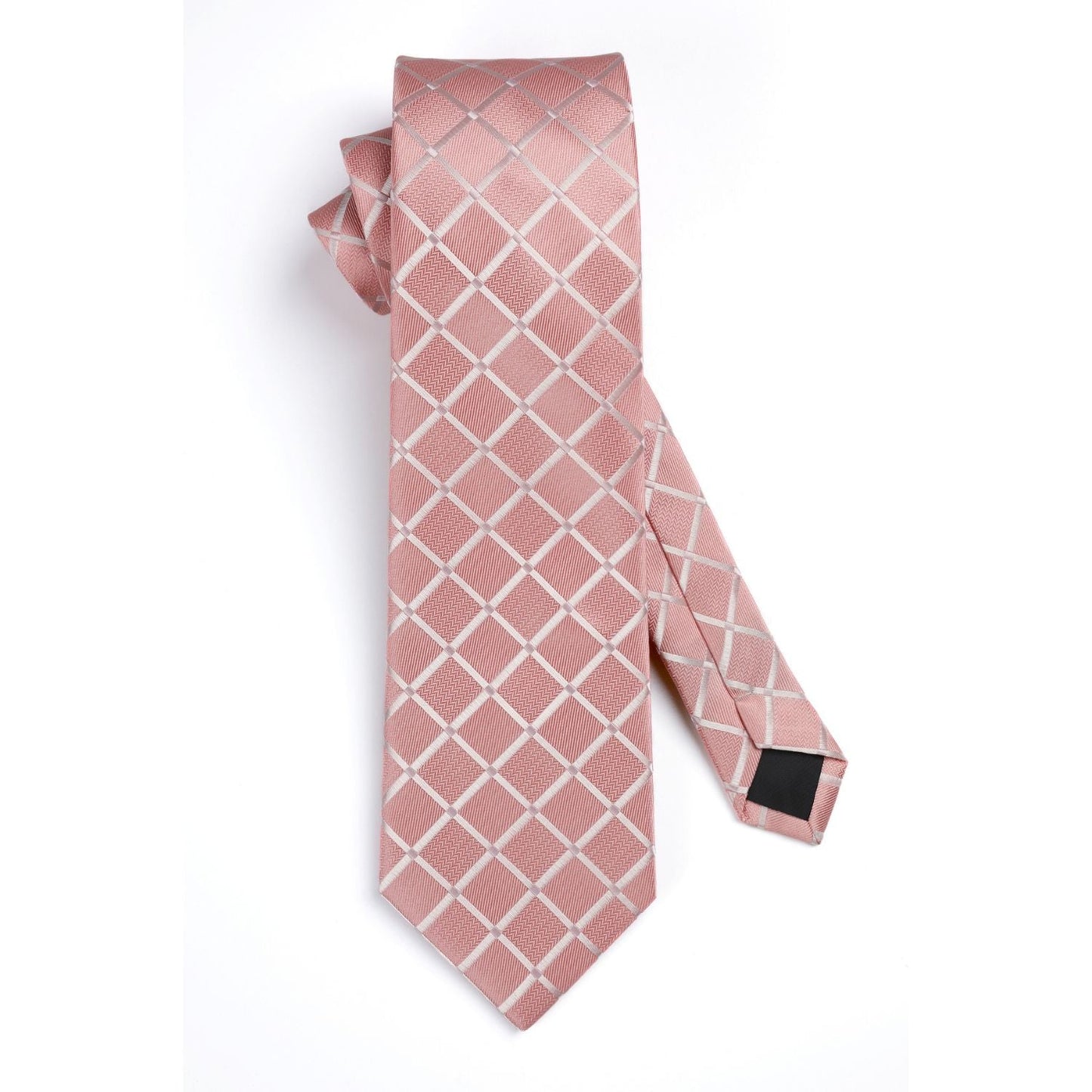 Hisdern Pink Plaid Wedding Accessories Set