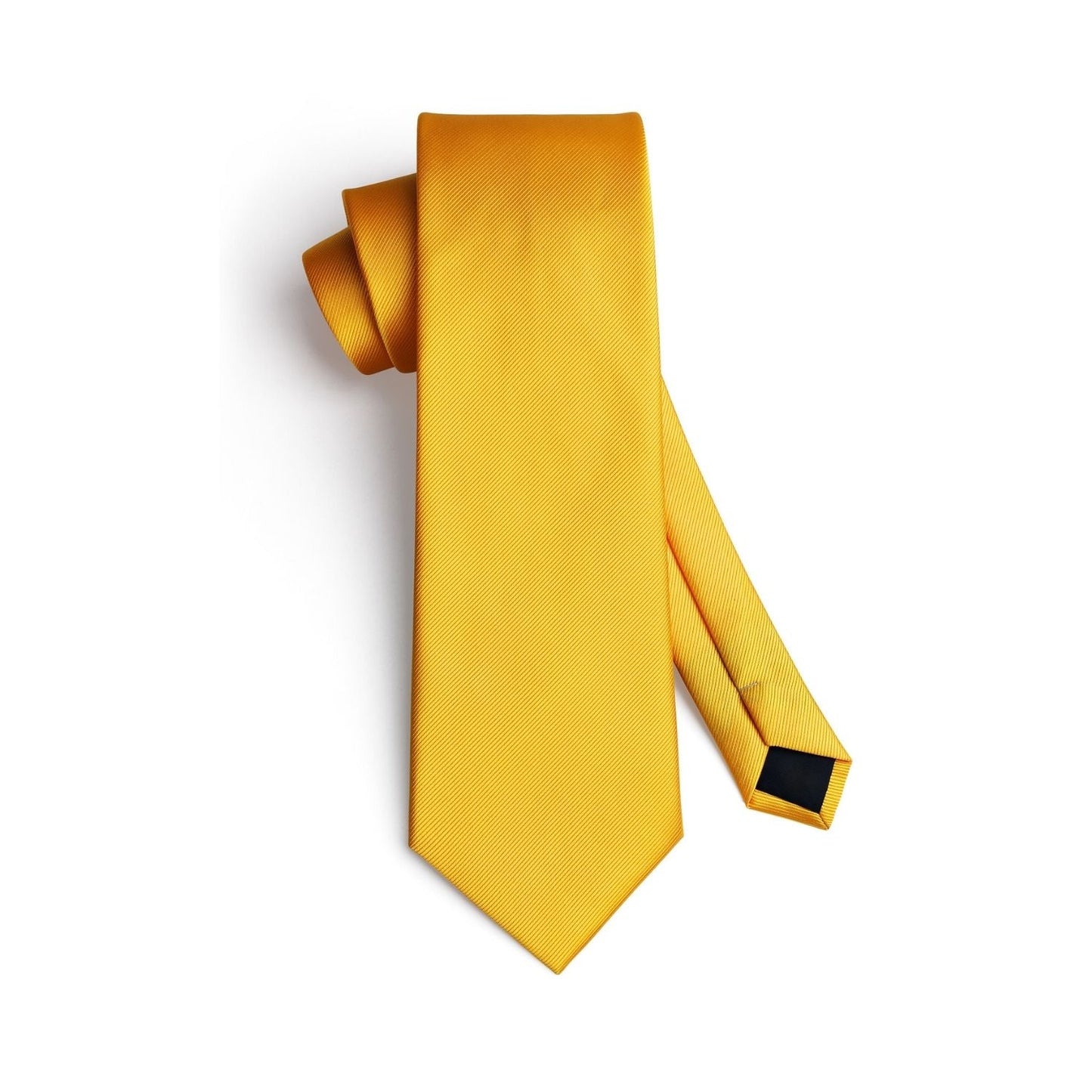 Hisdern Yellow Solid Wedding Accessories Set with Cufflinks
