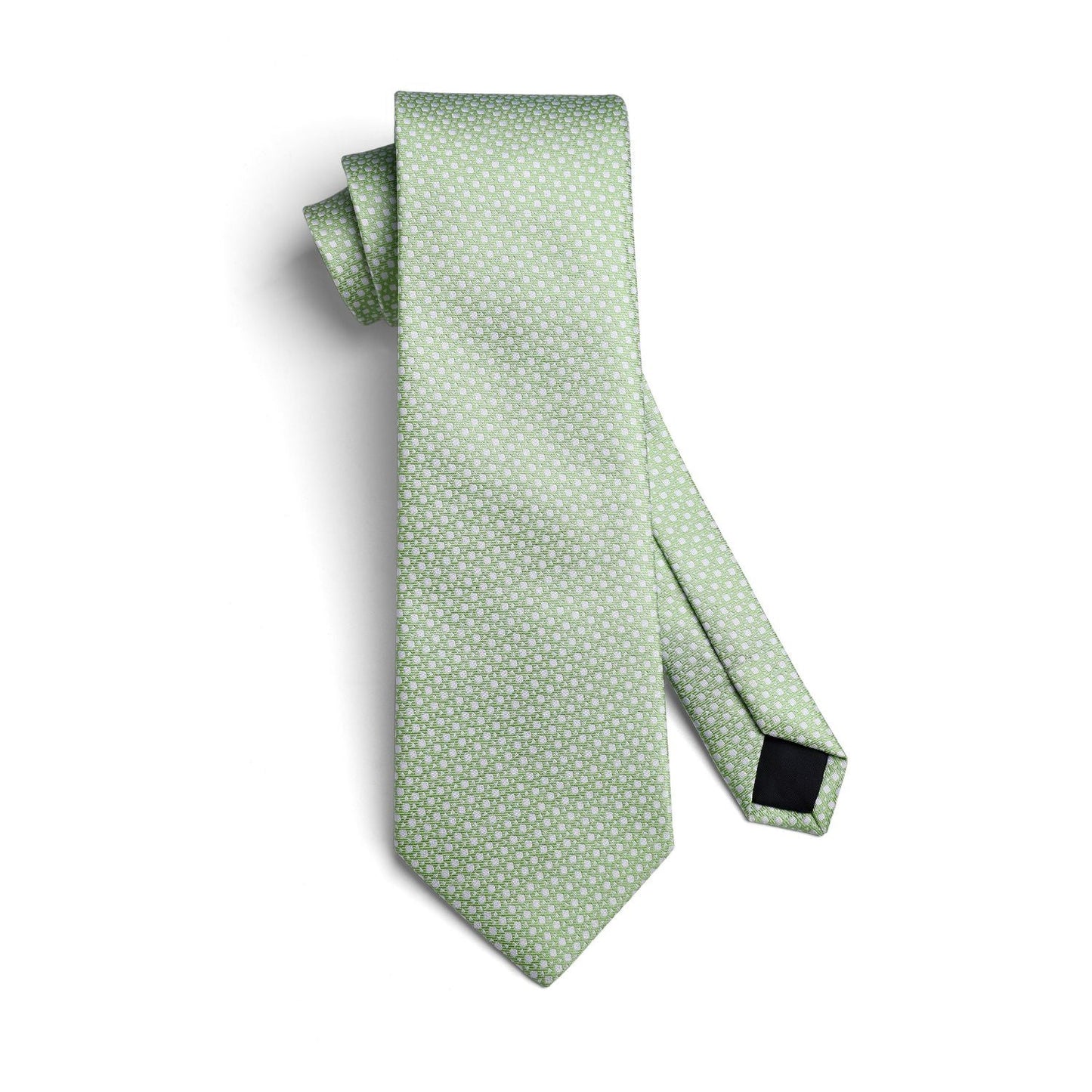 Hisdern Sage Green Houndstooth Business Tie Set