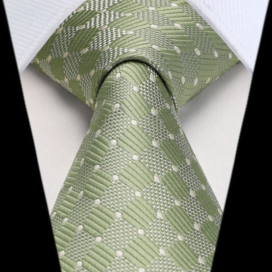 Hisdern Sage Green Plaid Wedding Accessories Set