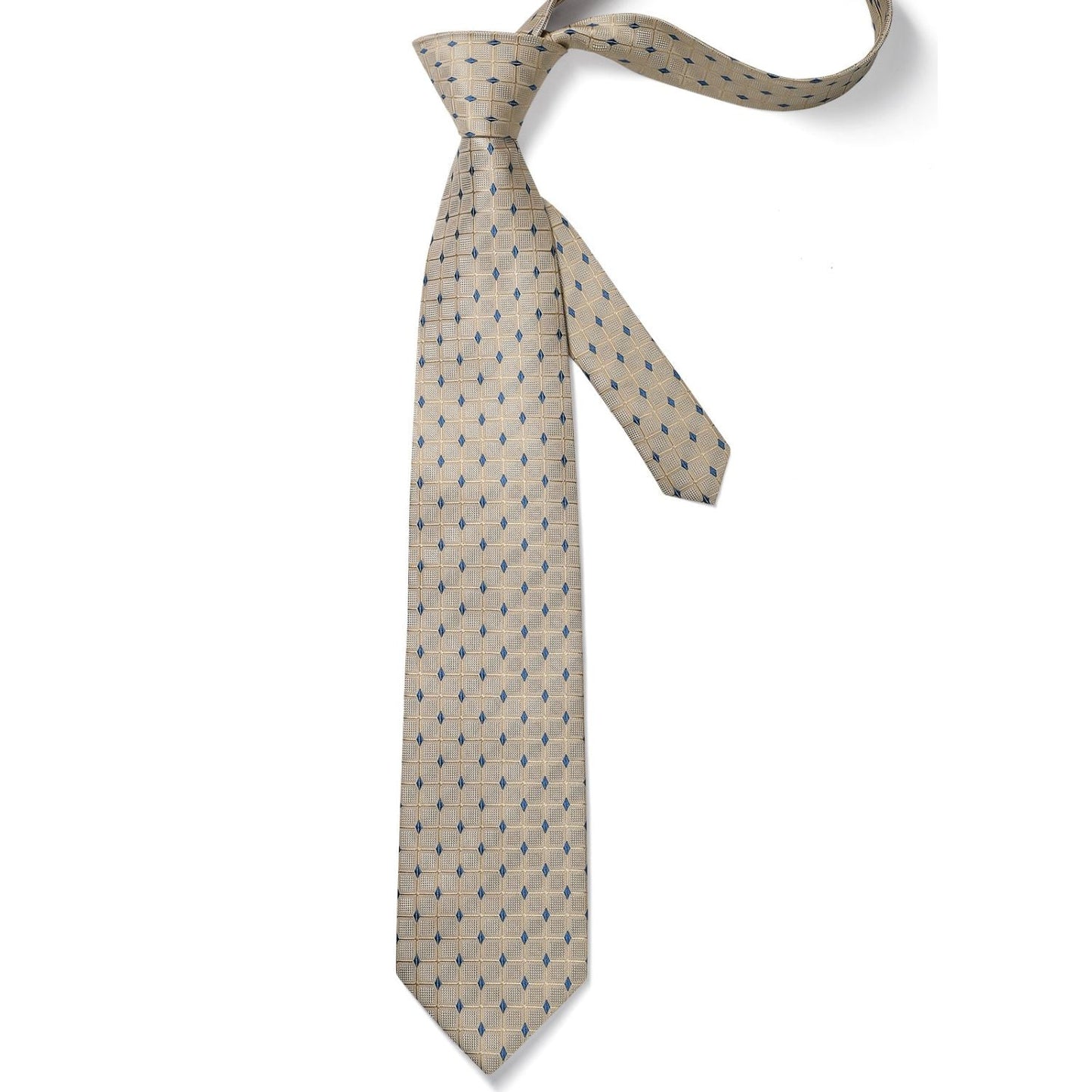 Hisdern Beige Plaid Wedding Accessories Set