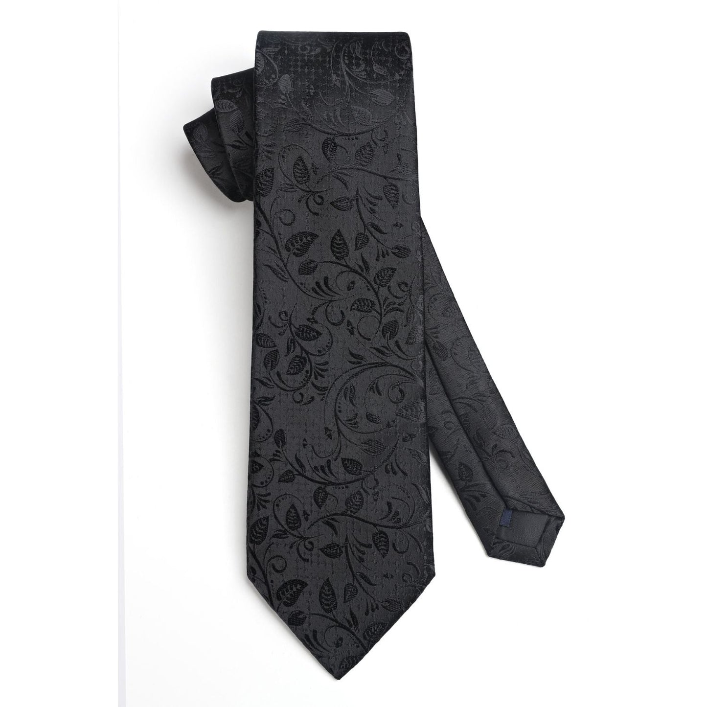 Hisdern Black Floral Wedding Accessories Set