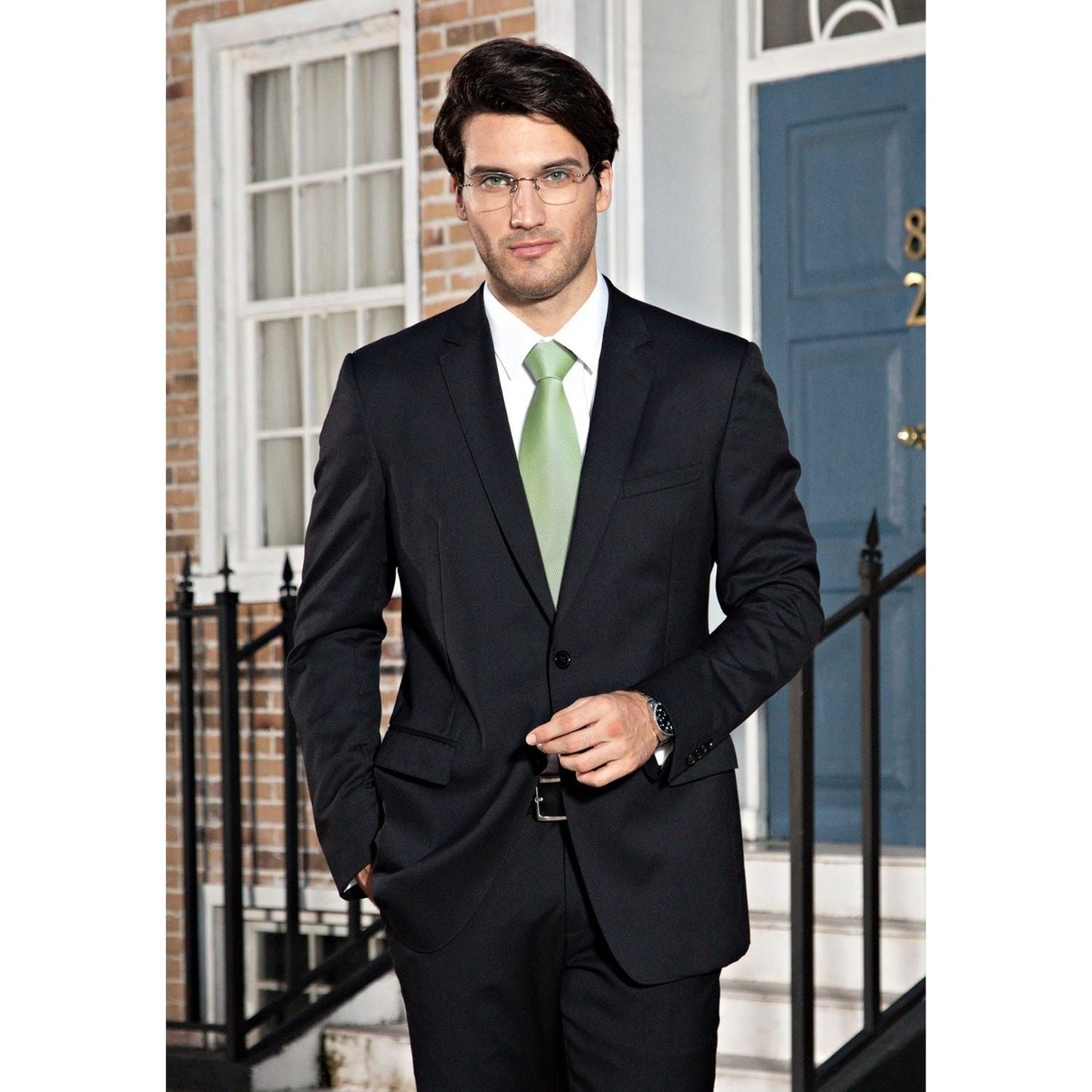 Hisdern Sage Green Solid Wedding Accessories Set