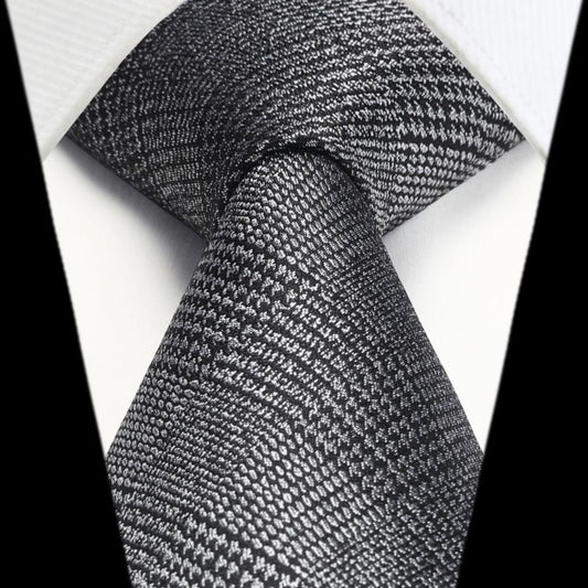 Hisdern Grey Glen Plaid Business Tie Set