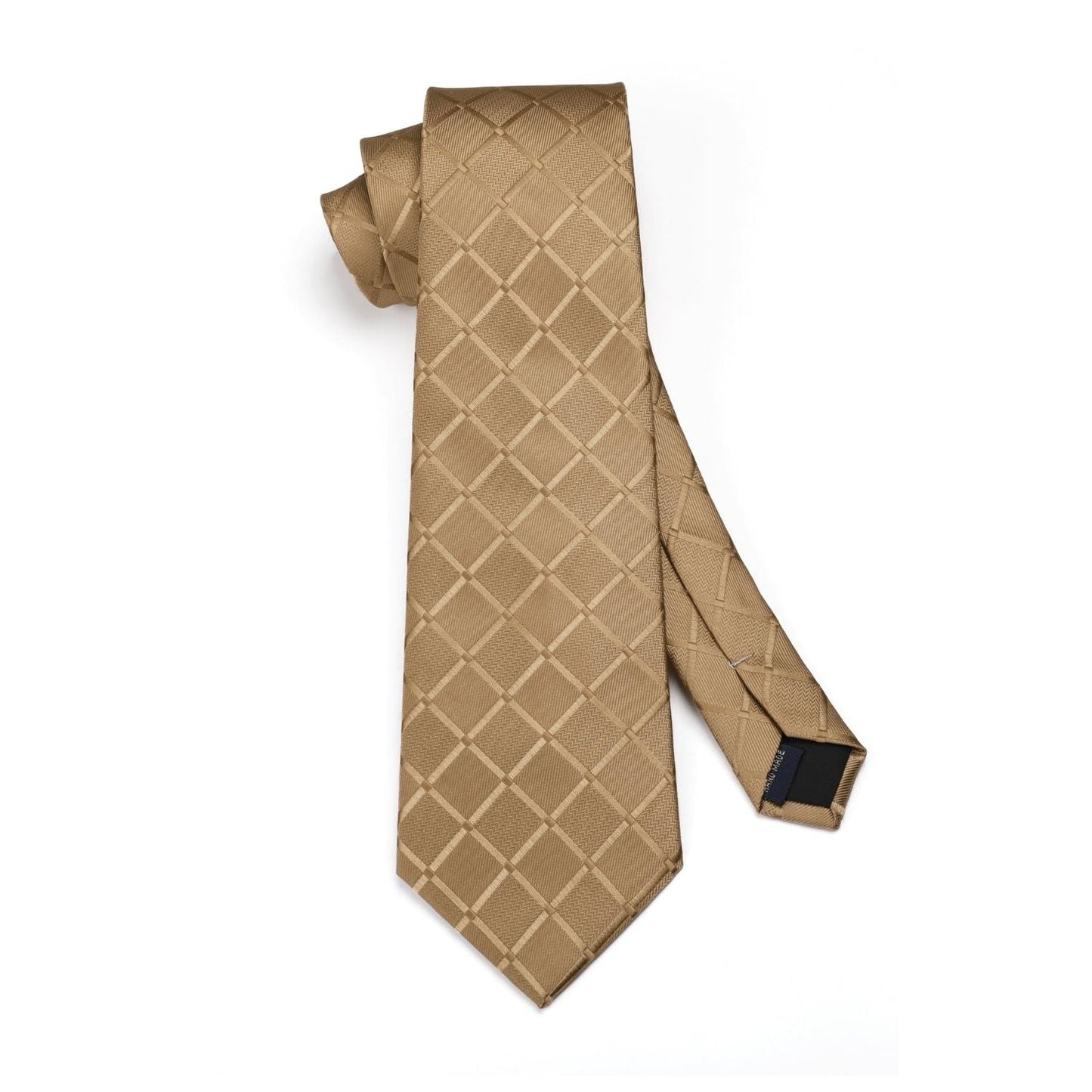 Hisdern Gold Plaid Wedding Accessories Set