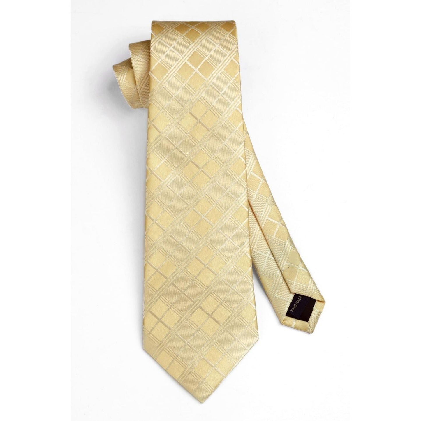 Hisdern Champagne Plaid Wedding Accessories Set