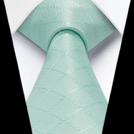 Hisdern Aqua Plaid Wedding Accessories Set