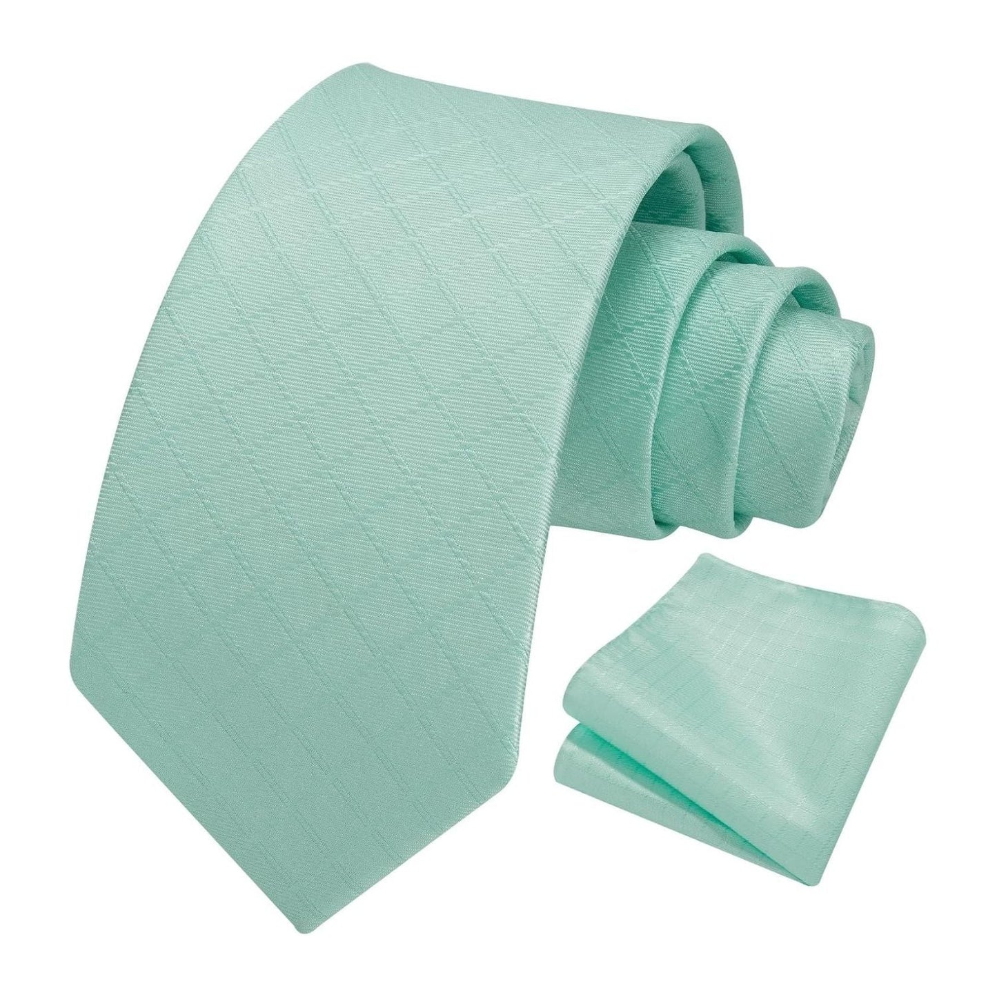 Hisdern Aqua Plaid Wedding Accessories Set