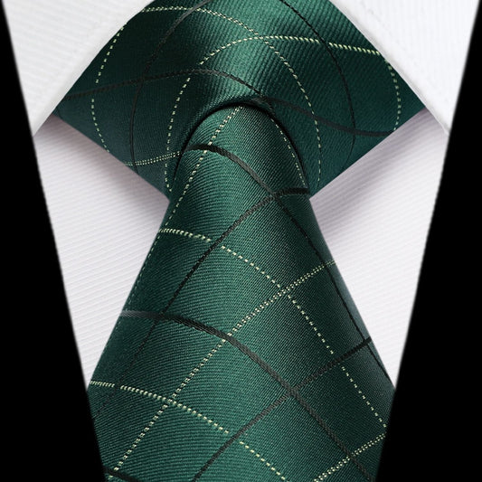 Hisdern Green Plaid Wedding Accessories Set