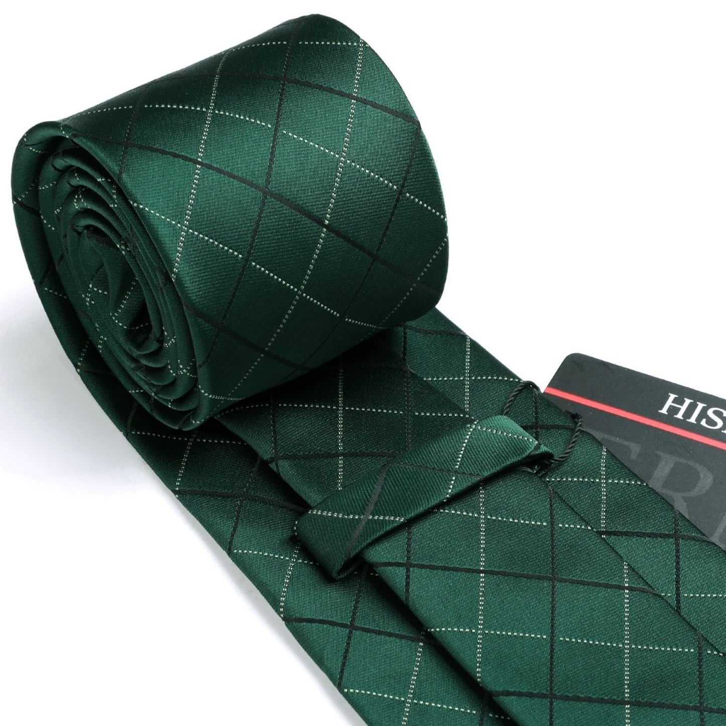 Hisdern Green Plaid Wedding Accessories Set