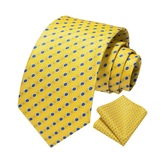 Hisdern Yellow Floral Wedding Accessories Set