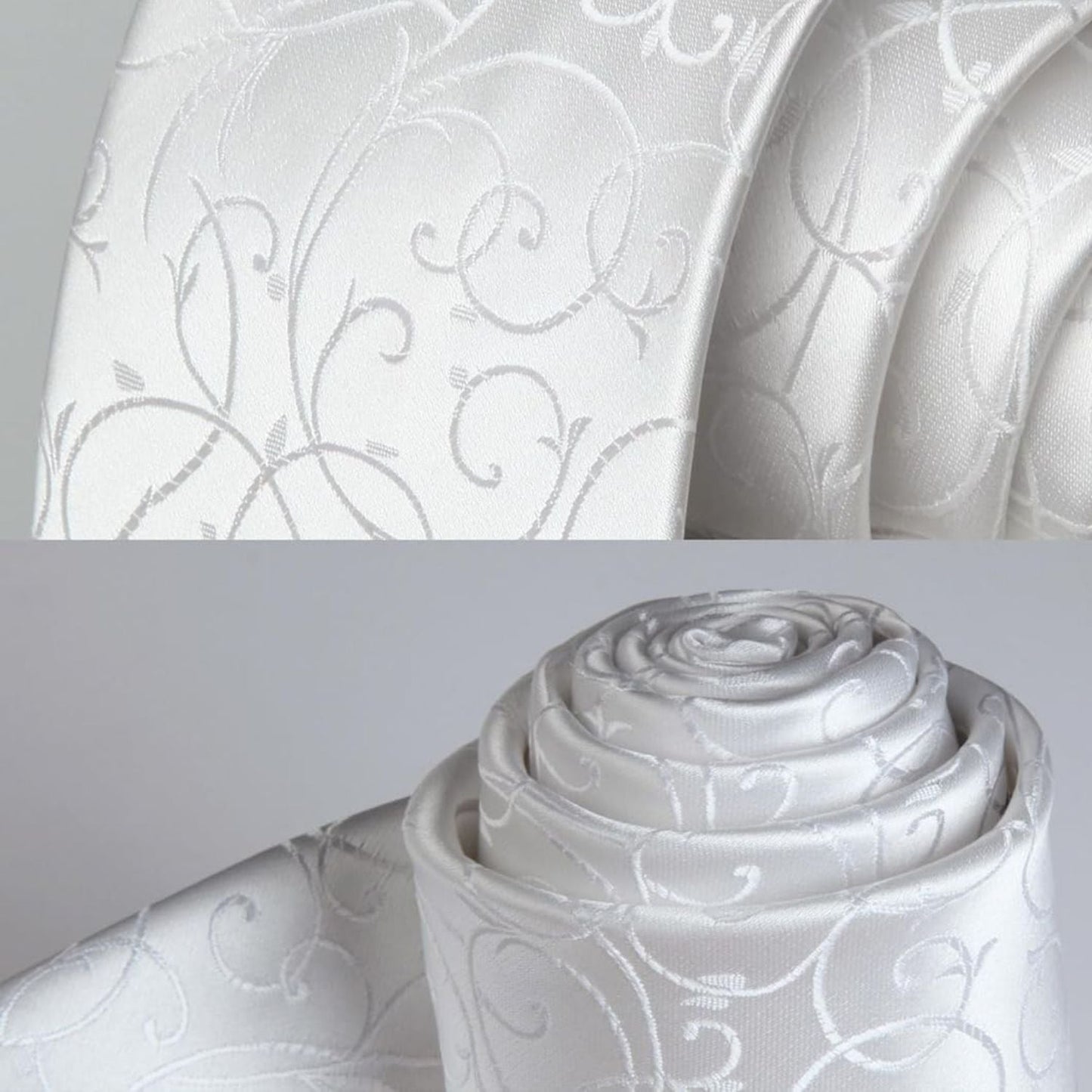 Hisdern White Floral Wedding Accessories Set With Clip