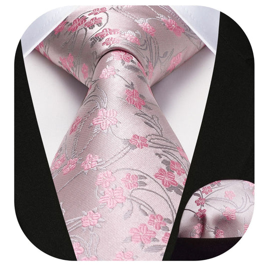 Hisdern Pink Floral Wedding Accessories Set
