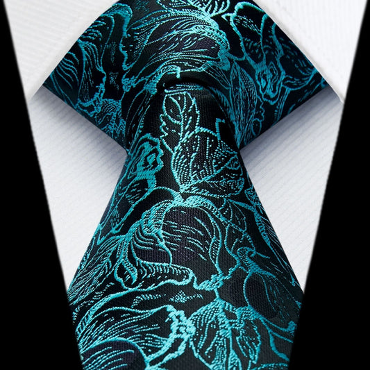 Hisdern Teal Floral Wedding Accessories Set