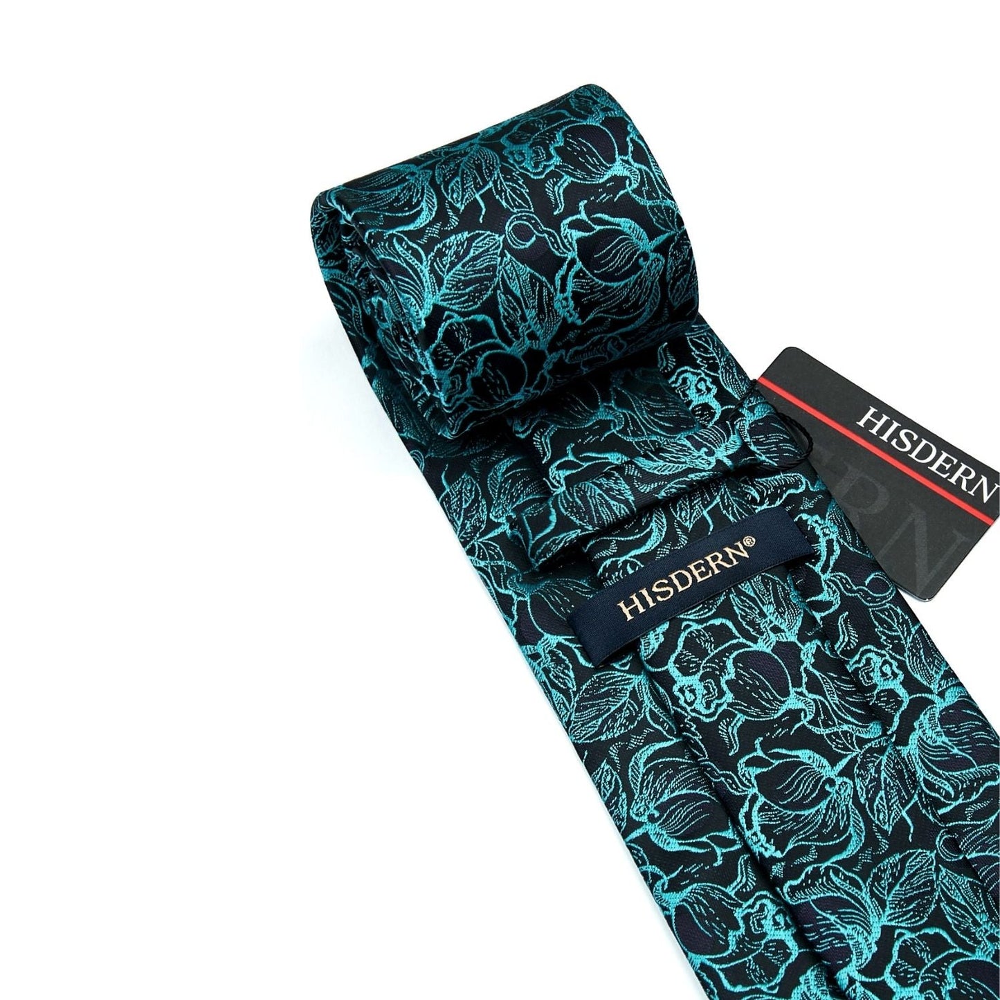 Hisdern Teal Floral Wedding Accessories Set