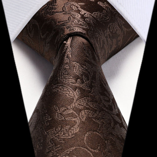 Hisdern Brown Floral Wedding Accessories Set
