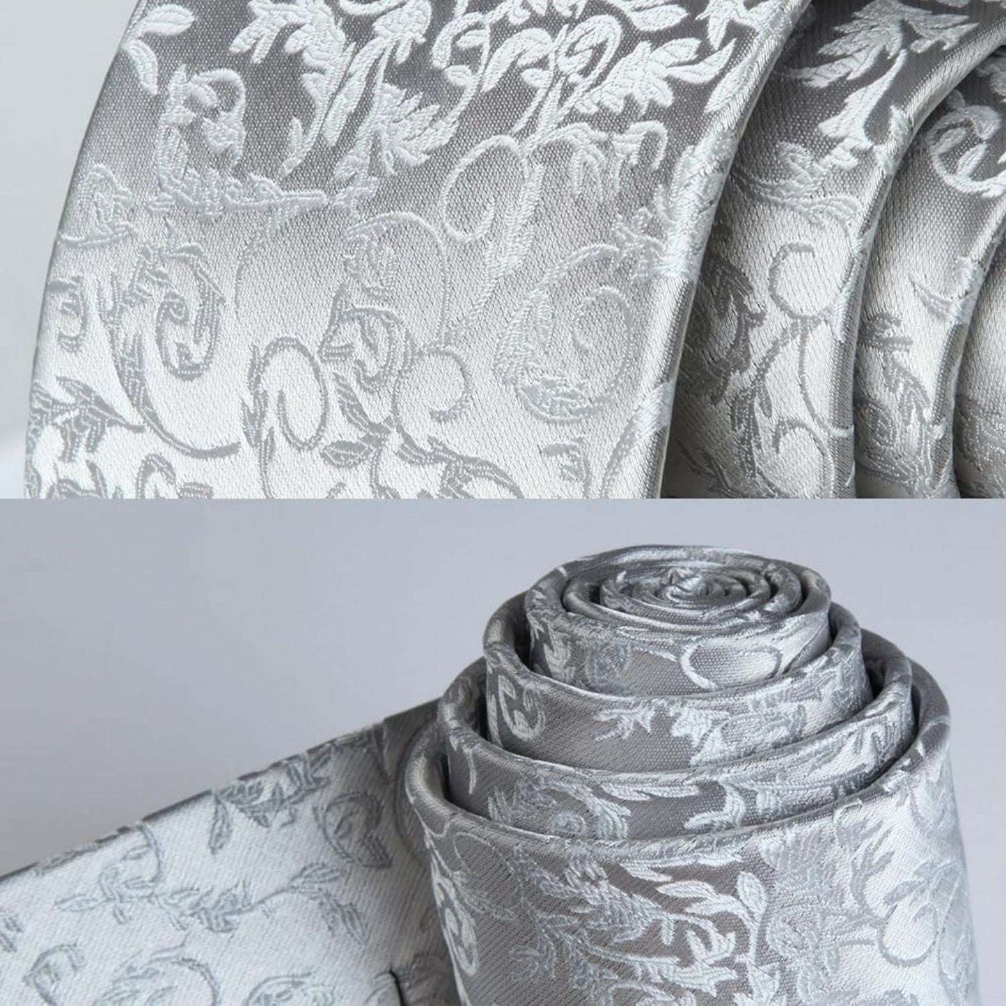 Hisdern Silver Floral Wedding Accessories Set With Clip
