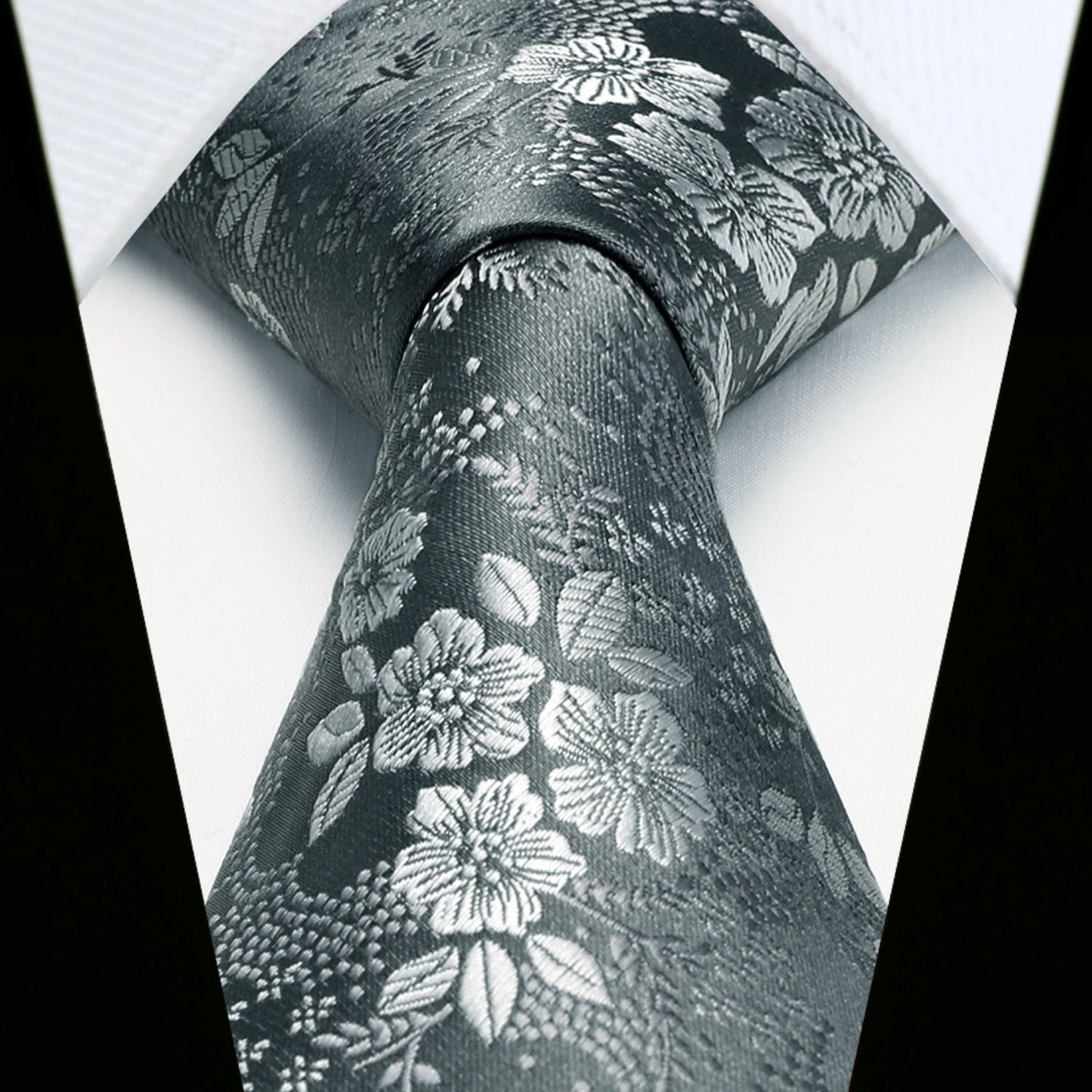 Hisdern Silver Floral Wedding Accessories Set