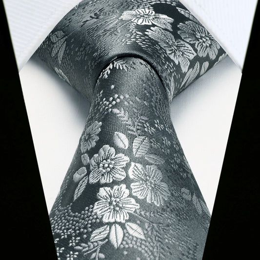 Hisdern Silver Floral Wedding Accessories Set