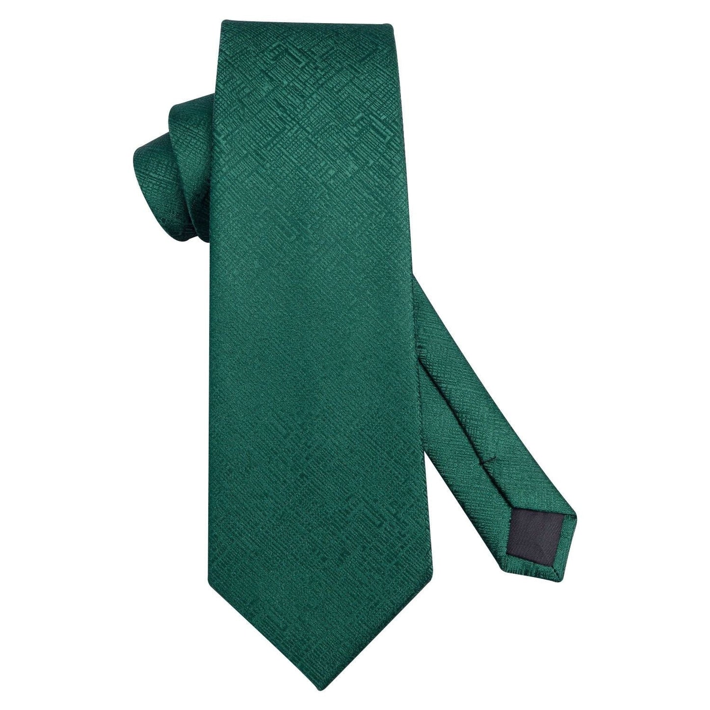 Hisdern Dark Green Plaid Wedding Tie Set