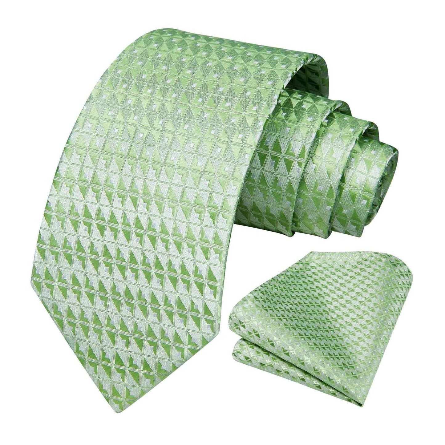 Hisdern Sage Green Plaid Wedding Accessories Set