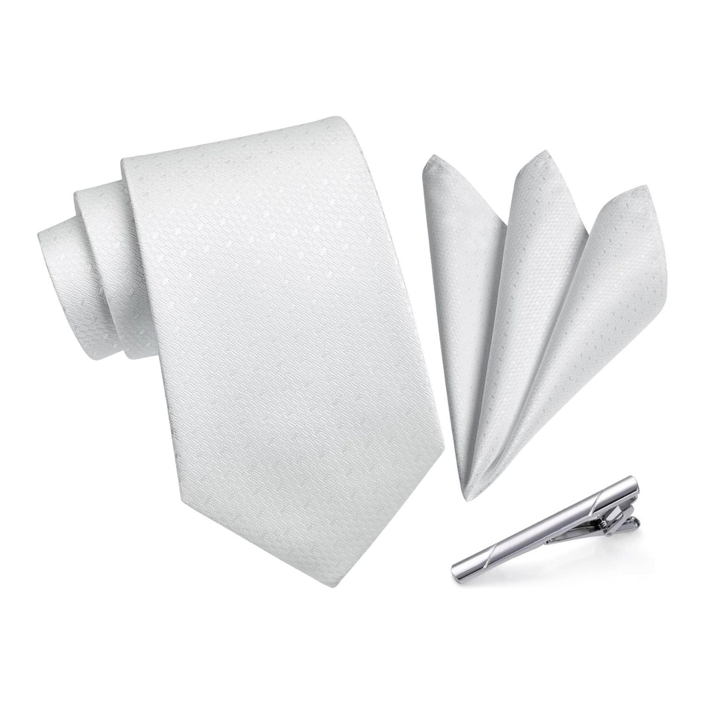 Hisdern White Polka Dot Wedding Accessories Set With Clip