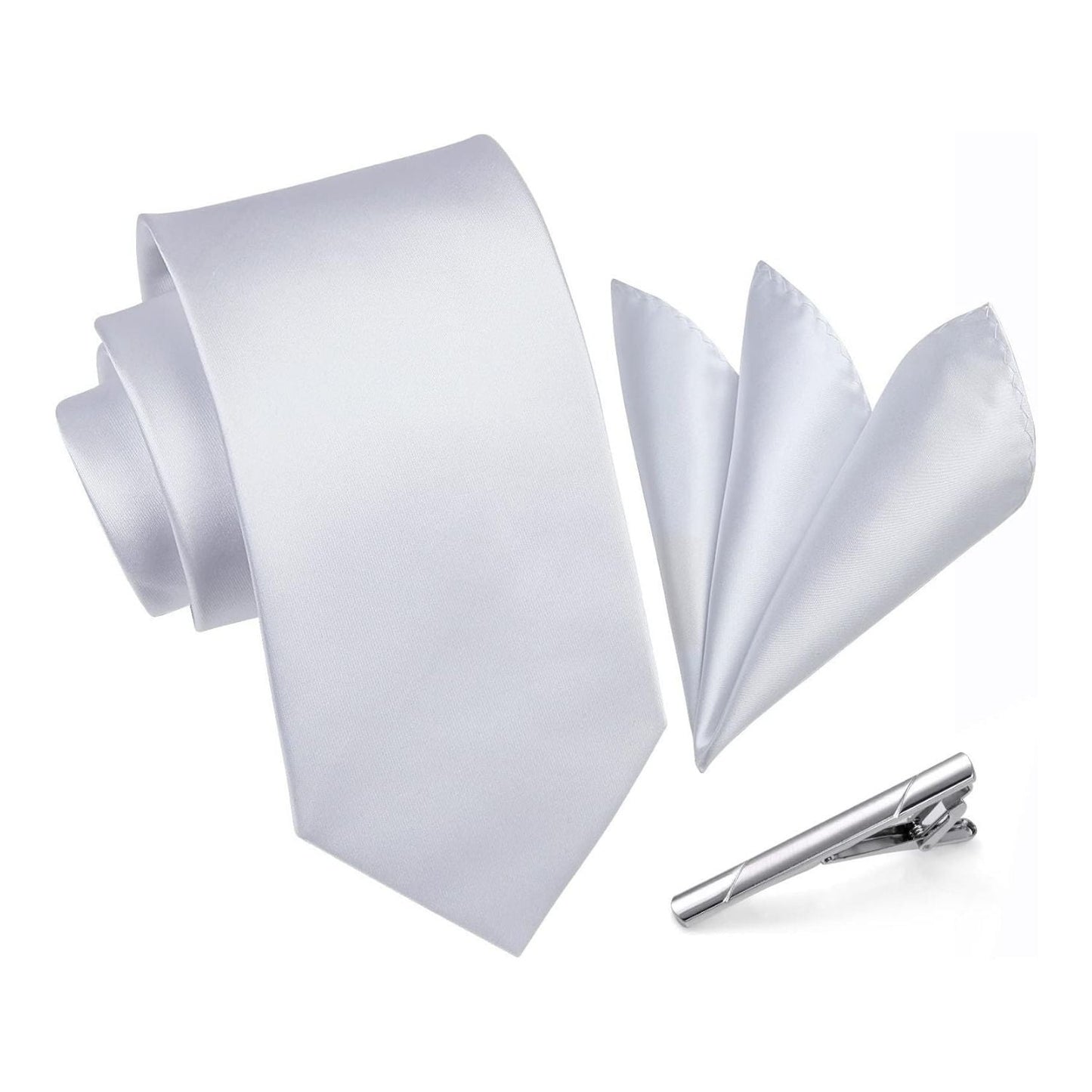 Hisdern White Solid Wedding Accessories Set With Clip