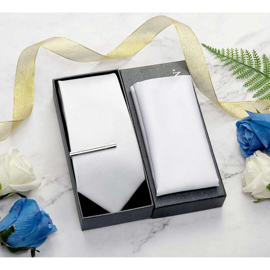 Hisdern White Solid Wedding Accessories Set With Clip